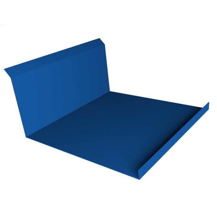 

Планка примыкания нижняя Grand Line Velur20 Ral 5005 260х122 мм резка, Синий