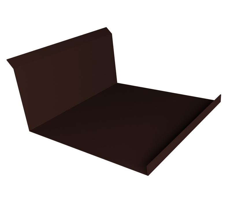 

Планка примыкания нижняя Grand Line Velur20 Ral 8017 260х122 мм резка, Коричневый