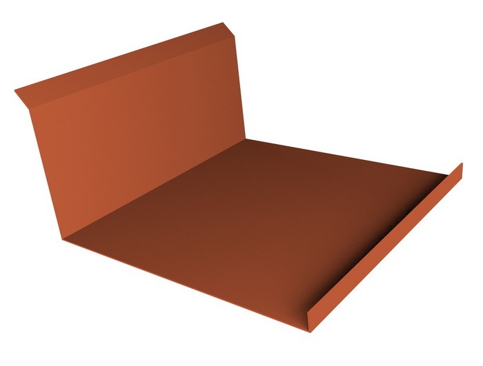 

Планка примыкания нижняя Grand Line Velur20 Ral 8004 260х122 мм резка, Коричневый