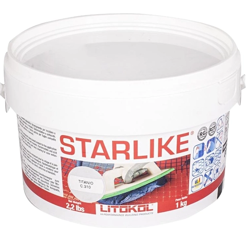 

Litokol Litochrom Starlike C.310, 1 кг, Затирка эпоксидная, Светло-серый