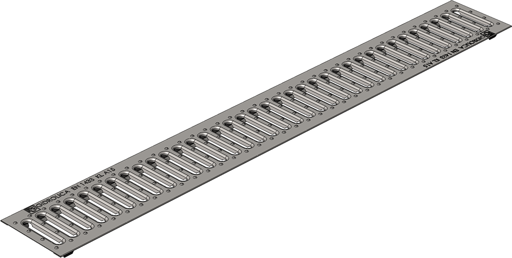Решетка водоприемная стальная Gidrolica Standart 508 РВ-10.13.6.100 1000х88х20 мм