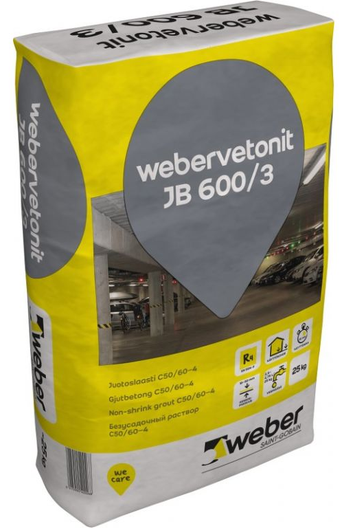 Раствор безусадочный Weber.Vetonit JB 600/3 25 кг
