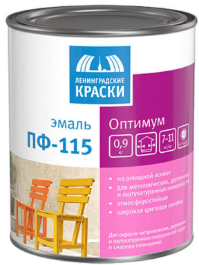 Эмаль универсальная Ленинградские краски Оптимум ПФ-115 красно-коричневая 0.9 кг