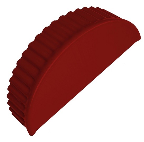 

Заглушка торцевая для полукруглого конька Grand Line Velur20 Ral 3011, Красный