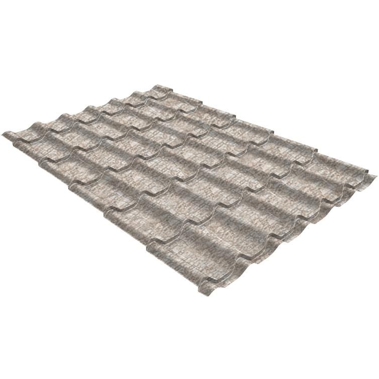 

Металлочерепица Grand Line Classic 0,5 мм Colority Print Fine Stone резка, Коричневый