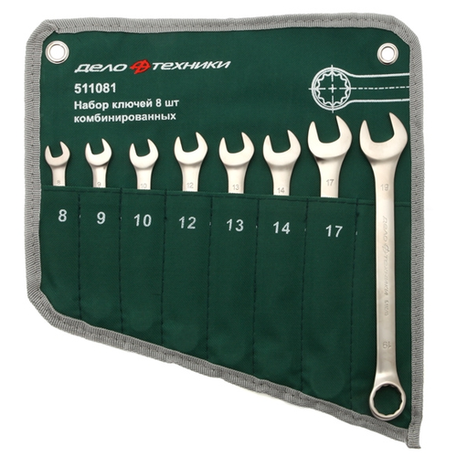 

Набор ключей гаечных комбинированных Дело Техники 511081 8 шт 8-19 мм