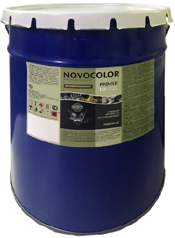 

Грунтовка антикоррозионная алкидная Novocolor ГФ-021 красно-коричневая 25 кг, Красно-коричневый