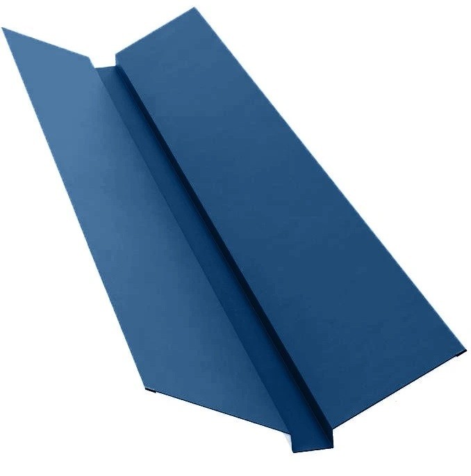 

Ендова верхняя Grand Line Velur20 Ral 5001 115х30х115 мм резка, Синий