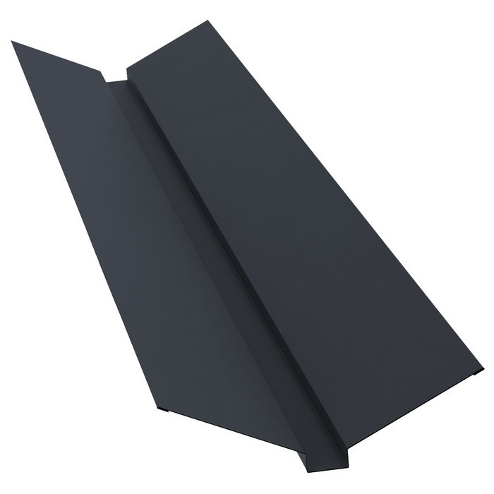 

Ендова верхняя Grand Line Quarzit lite Ral 7024 115х30х115 мм резка, Серый