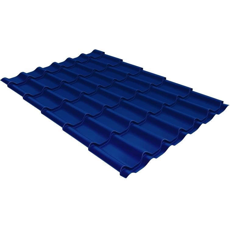 

Металлочерепица Grand Line Classic Quarzit light 0,5 мм Ral 5005 резка, Синий