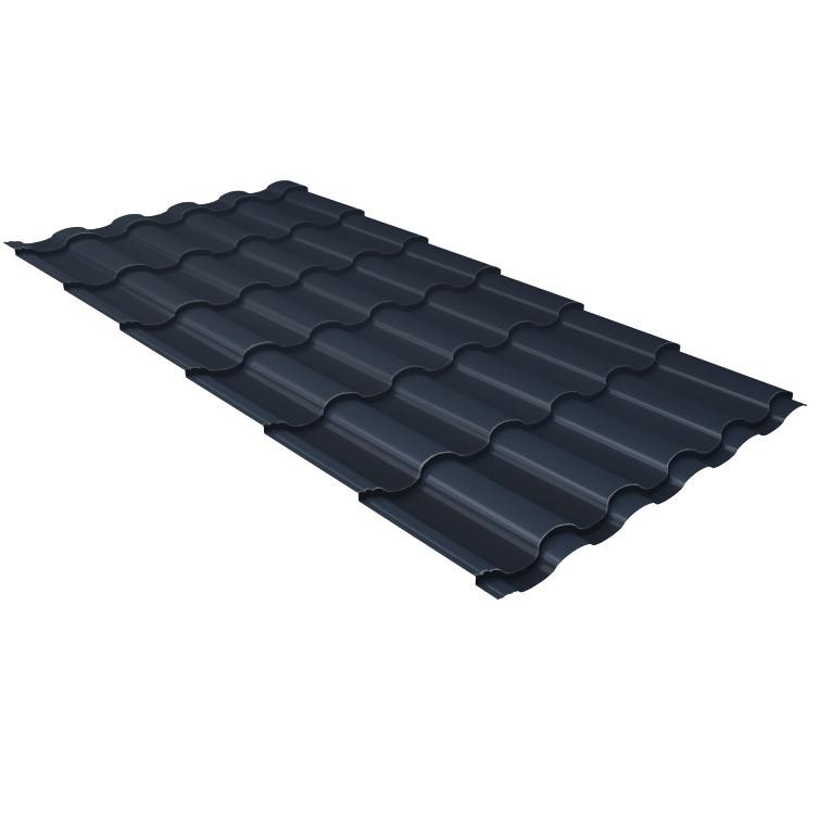 

Металлочерепица Grand Line Kredo Drap 0,5 мм RAL 7024 резка, Серый