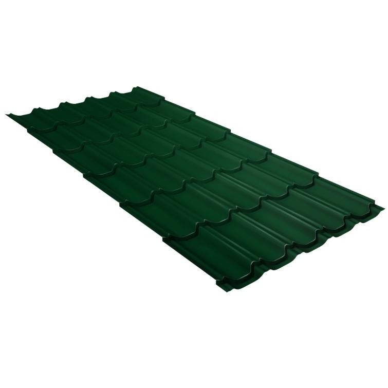 

Металлочерепица Grand Line Kvinta Plus Velur20 Ral 6005 резка, Зеленый