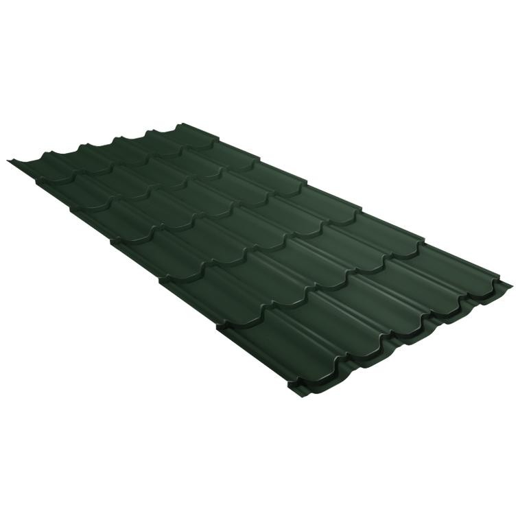 

Металлочерепица Grand Line Kvinta Plus Velur20 Ral 6020 резка, Зеленый