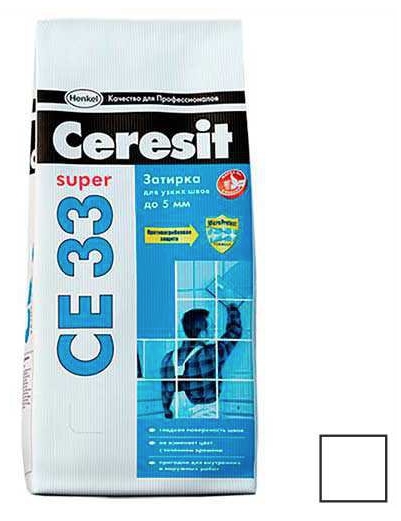 

Ceresit СЕ 33 Super 01, 5 кг, Затирка, Белый