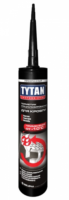 Tytan, 310 мл, Герметик полимерный Специализированный для кровли прозрачный