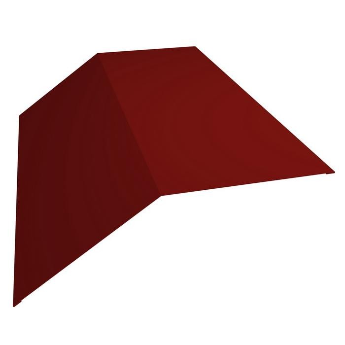 

Конек плоский Grand Line Pe Ral 3011 190х190 мм резка, Красный