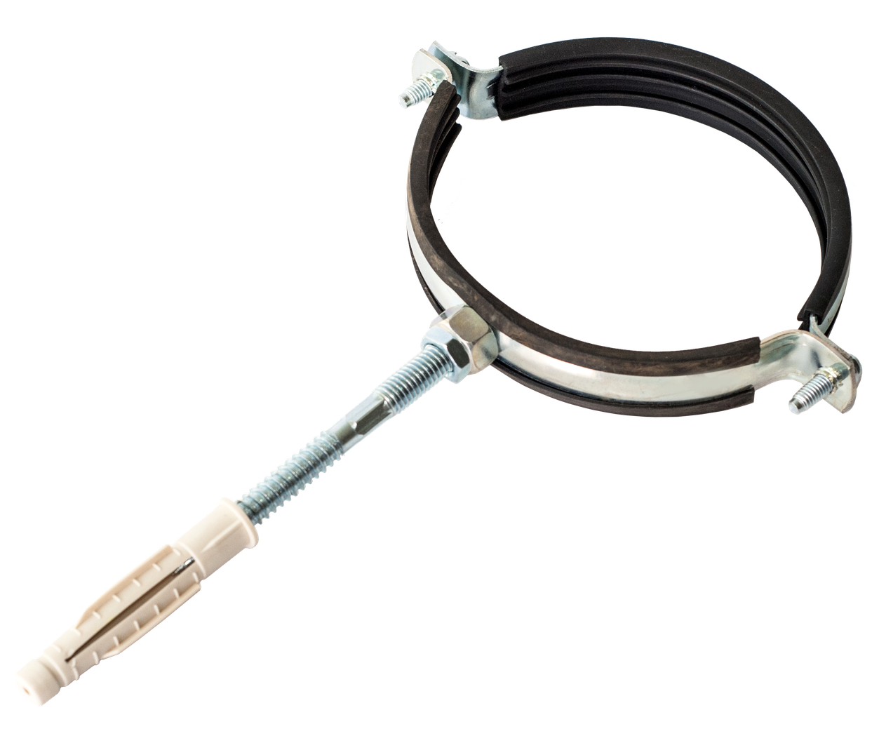 

Хомут сантехнический MasterProf с дюбелем оцинкованный 4" D107-115 мм