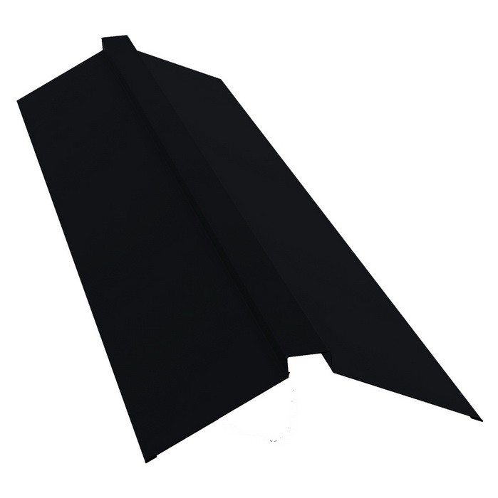 

Конек плоский Grand Line Velur20 Ral 9005 115х30х115 мм резка, Черный