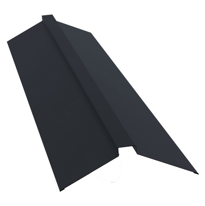 

Конек плоский Grand Line Quarzit lite Ral 7024 115х30х115 мм резка, Серый