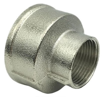 

Муфта латунная никелированная переходная ДУ 20х15 3/4"х1/2" ВР