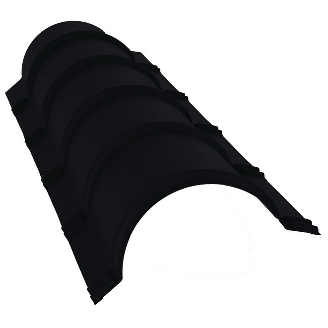 

Конек полукруглый Grand Line Velur20 Ral 9005 резка, Черный