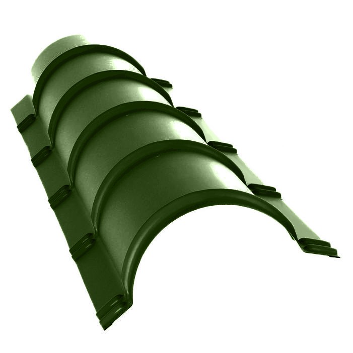

Конек полукруглый Grand Line Atlas Ral 6020 резка, Зеленый