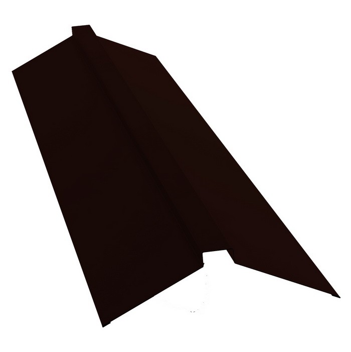 

Конек плоский Grand Line GreenCoat Pural RR32 150х40х150 мм резка, Коричневый