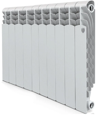 

Радиатор алюминиевый Royal Thermo Revolution 500 10 секций, Белый