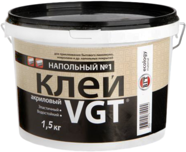 VGT Эконом, 3 кг, Клей акриловый для гибких напольных покрытий