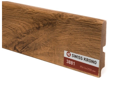

Плинтус МДФ Kronopol P85 3881 дуб мята 2500х85х16 мм, Светло-коричневый
