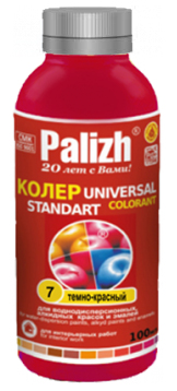 Колеровочная паста универсальная Palizh ST-07 темно-красная 0.1 л