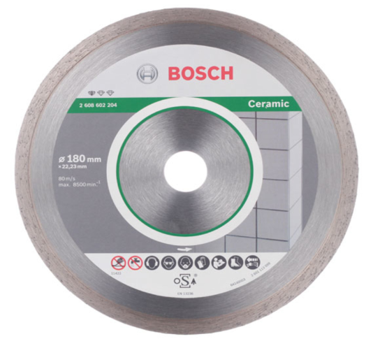 

Диск алмазный по керамике Bosch Professional 180х22.2х1.6 мм