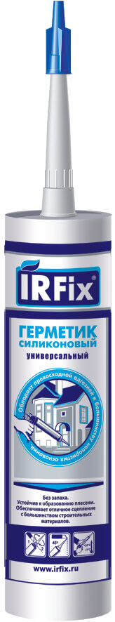 Irfix 310 мл, Герметик силиконовый санитарный (белый)