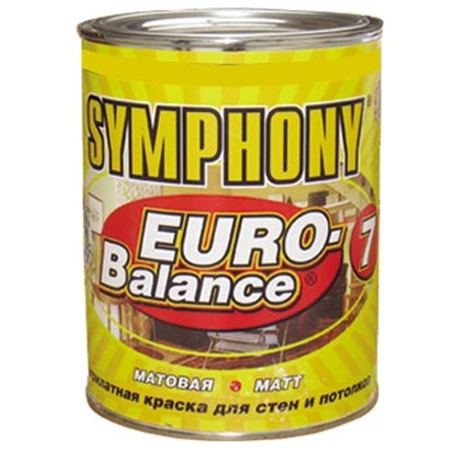 Купить Краска акриловая Symphony Euro-Balance 7 A матовая 0,9 металлическое ведро