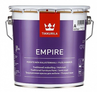 Купить Краска для мебели Tikkurila Empire основа А полуматовая 2,7 л