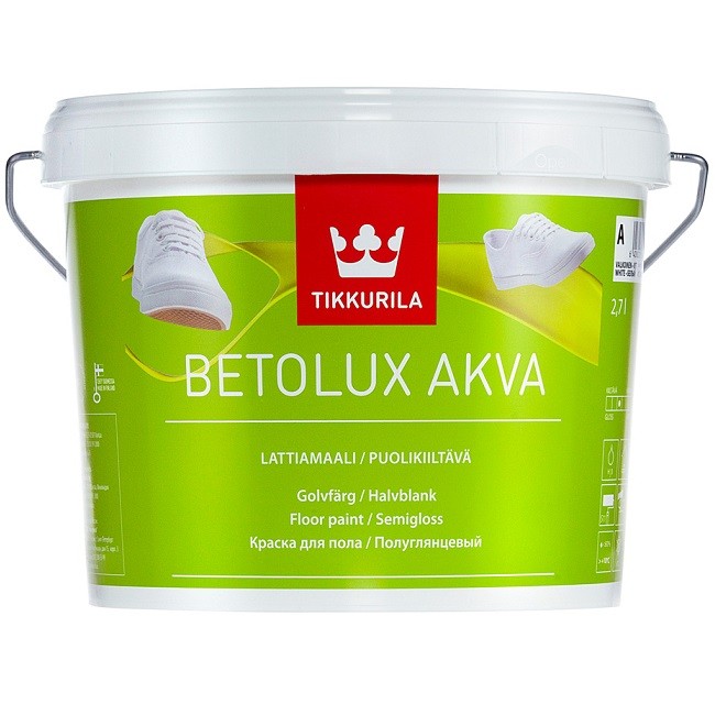 Купить Краска для пола Tikkurila Betolux Akva основа A 2,7 л