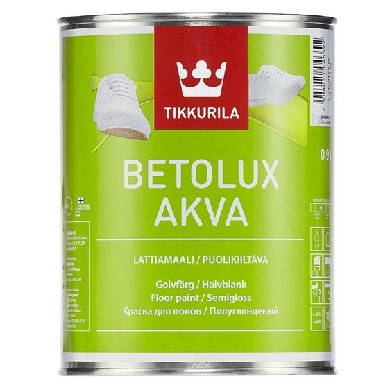 Купить Краска для пола Tikkurila Betolux Akva основа A 0,9 л