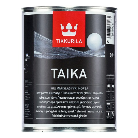 Купить Краска декоративная Tikkurila Taika HL серебристая лазурь 0,9 л