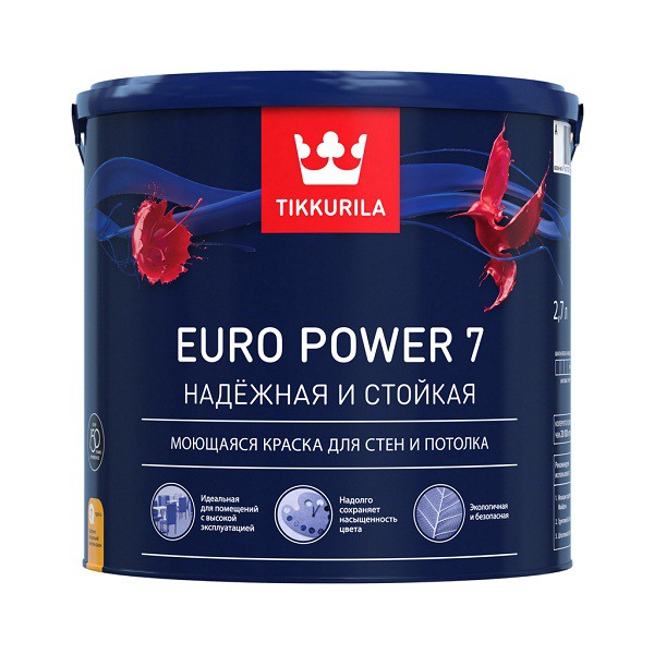 Купить Краска Tikkurila Еuro Power-7 основа C 0,9 л