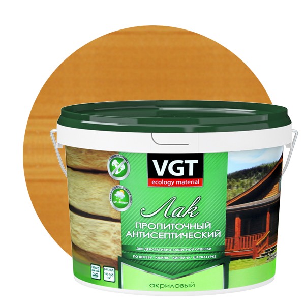 Купить Лак пропиточный с антисептиком VGT ореховое дерево 2,2 кг