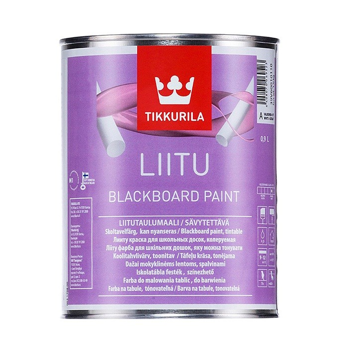 Купить Краска Tikkurila Liitu для школьных досок матовая база С 0,9 л