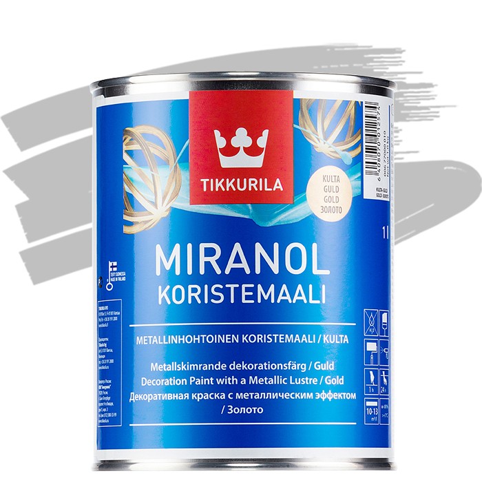 Купить Краска декоративная Tikkurila Miranol серебро 1 л