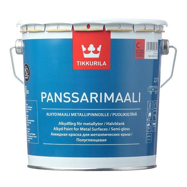 Купить Краска Tikkurila Panssarimaali полуглянцевая база С 2,7 л