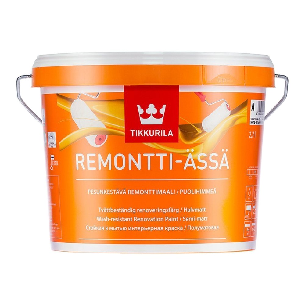 Купить Краска для интерьеров Tikkurila Remontti Assa A 2,7 л