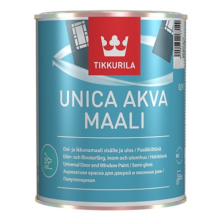 Купить Краска для  окон и дверей Tikkurila Unica Akva Maali основа С 0,9 л