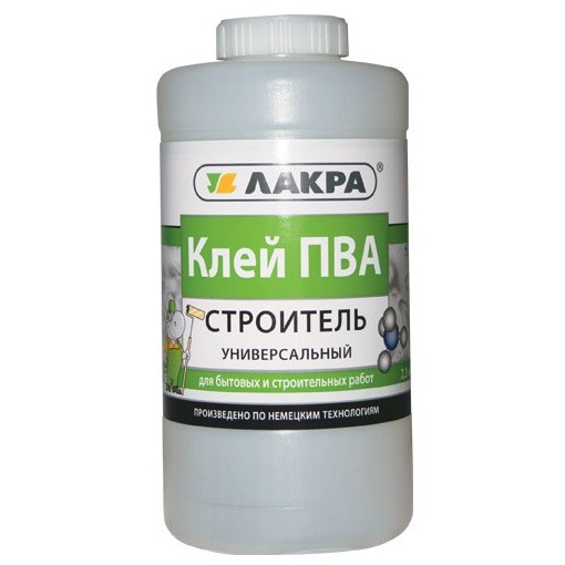 

Лакра Строитель, 0.9 кг, Клей ПВА универсальный, Белый