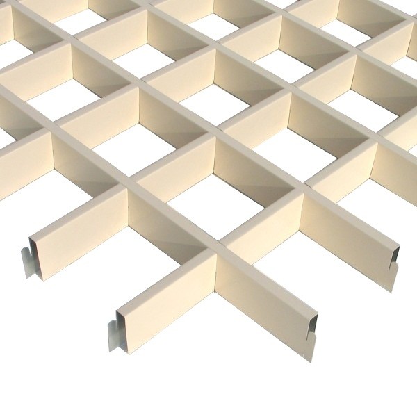 

Потолок грильято Cesal Классический Эконом (светло-бежевый), 100х100х40 мм