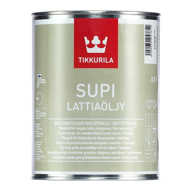Масло Tikkurila Supi Lattiaoljy бесцветный 0.9 л