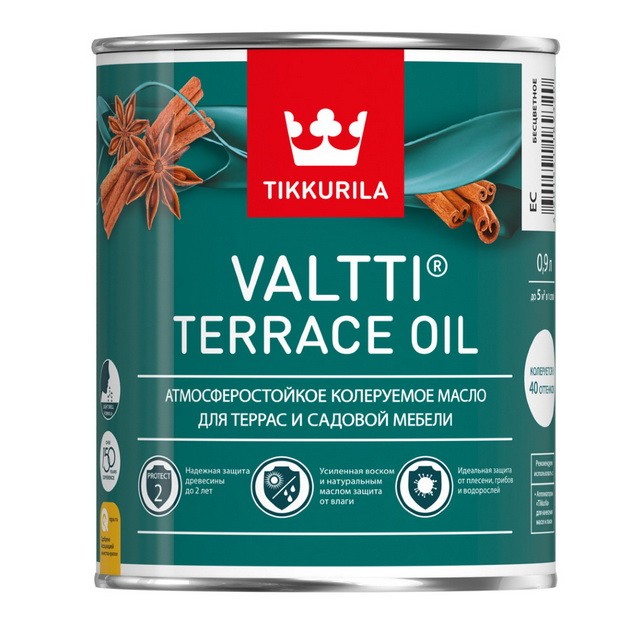 Масло Tikkurila Valtti Terrace oil бесцветный 0.9 л