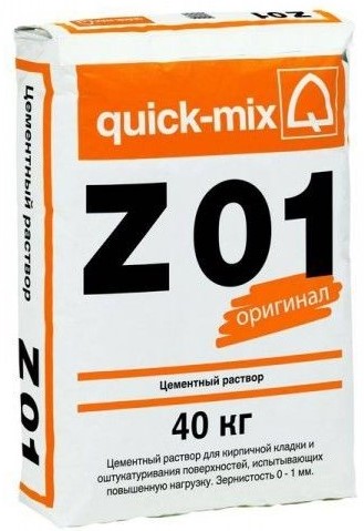 Quick-mix Z 01, 40 кг, Смесь цементная